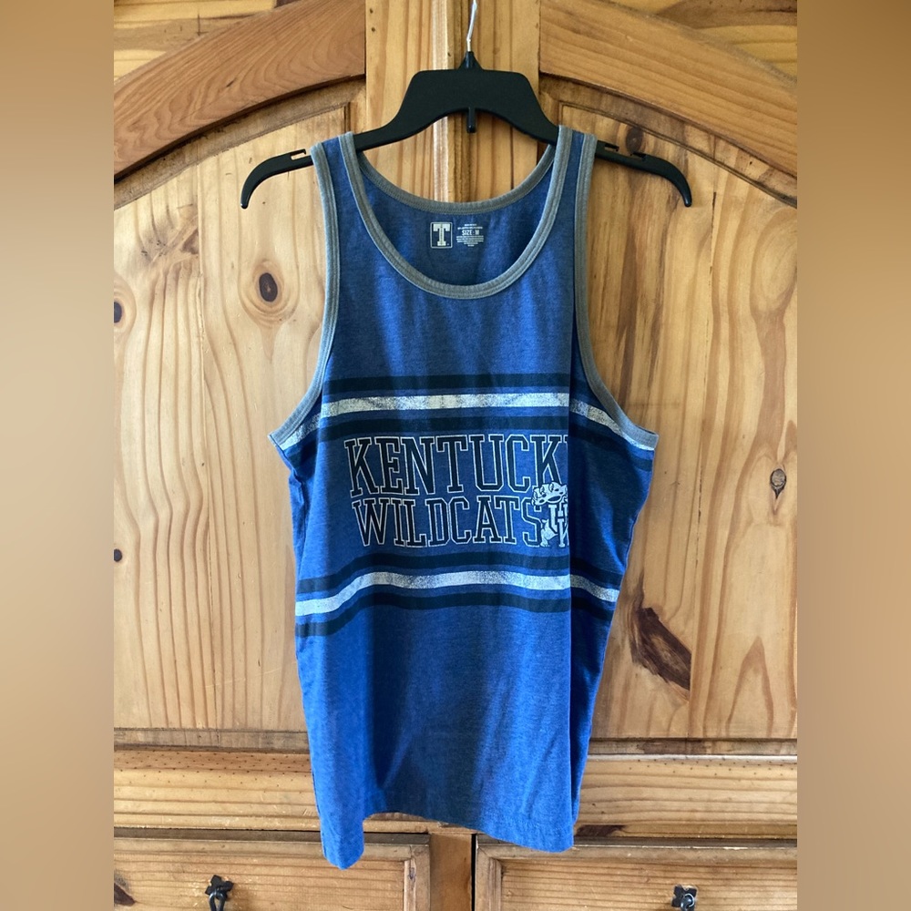 Men UK Kentucky Wildcats blue sleeveless tank top muscle shirt size M